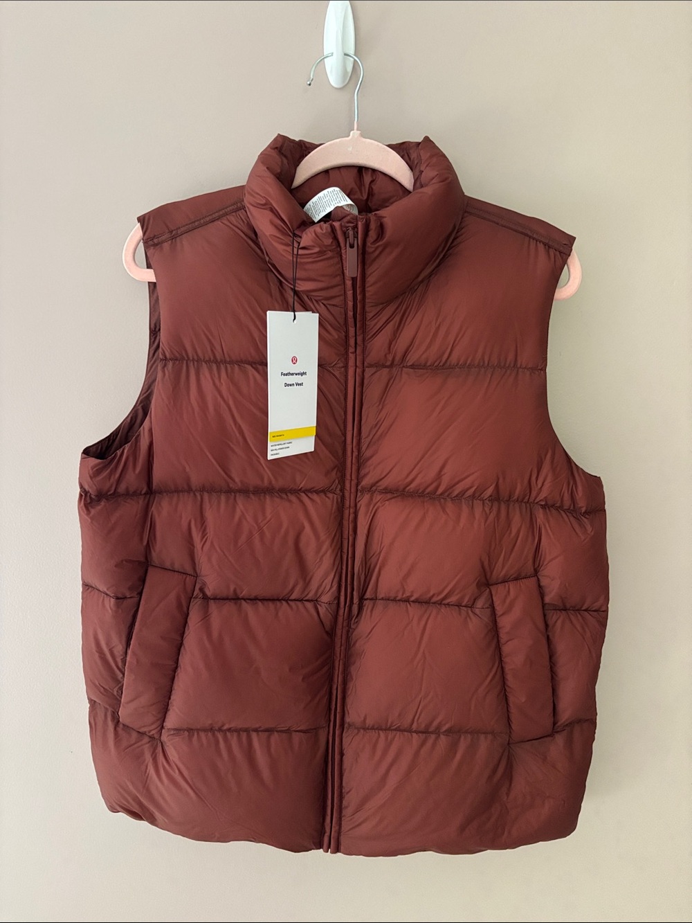 LULULEMON FEATHERWEIGHT DOWN 900 fill PUFFER VEST IN ROCKWOOD SZ SMALL NWT